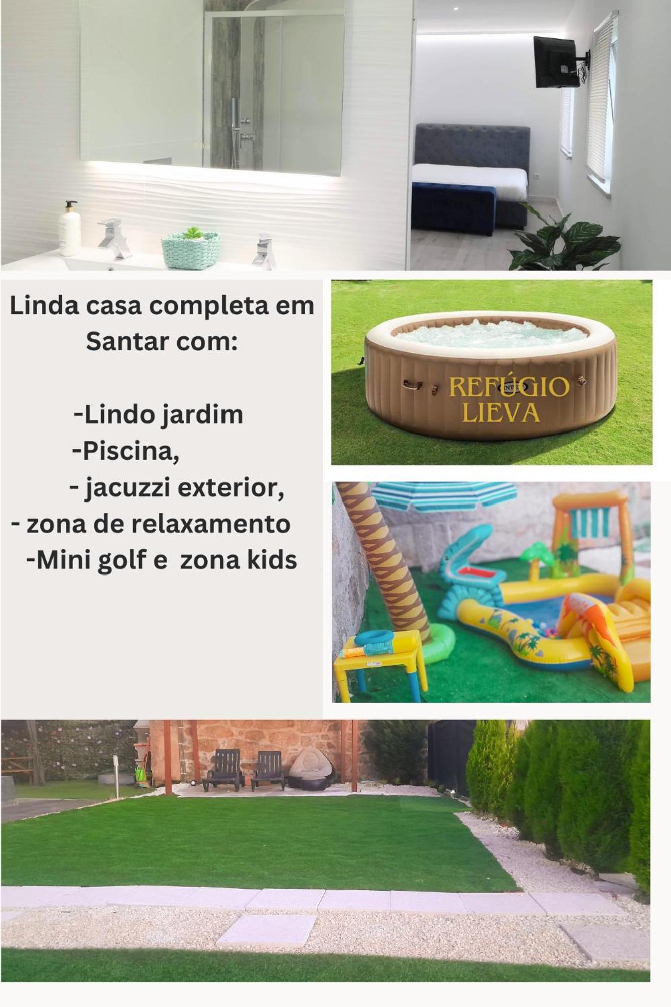 Appartamento Casa Incrivel Refugio Lieva ,Piscina , Jacuzzi Exterior E Zona Kids Nelas Esterno foto